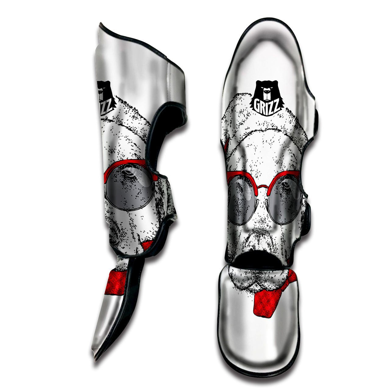 Labrador Retriever Hipster Print Muay Thai Shin Guards-grizzshop