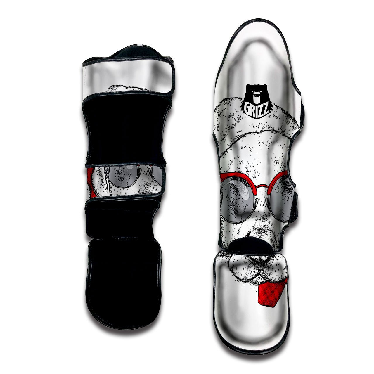 Labrador Retriever Hipster Print Muay Thai Shin Guards-grizzshop