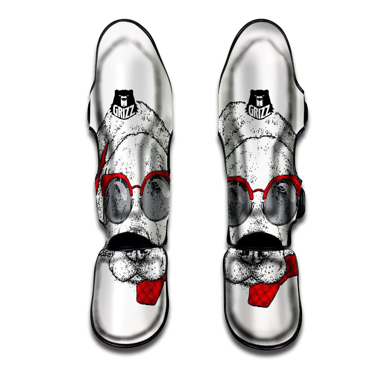 Labrador Retriever Hipster Print Muay Thai Shin Guards-grizzshop
