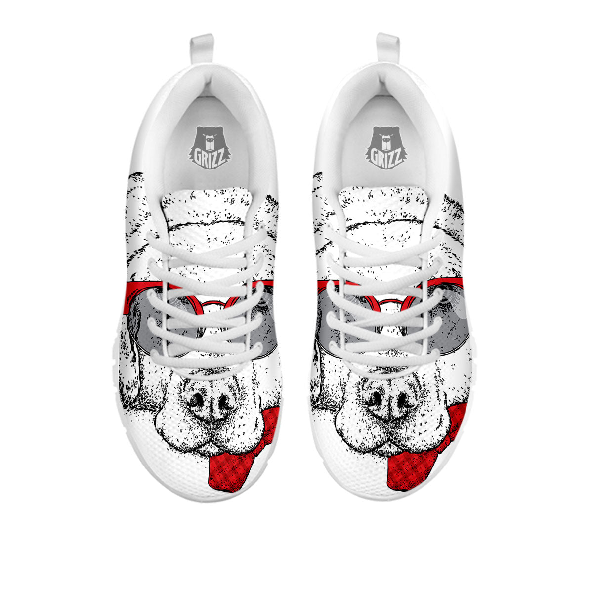 Labrador Retriever Hipster Print White Sneaker-grizzshop