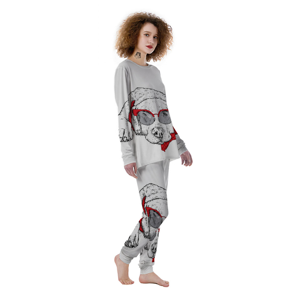 Labrador Retriever Hipster Print Women's Pajamas-grizzshop