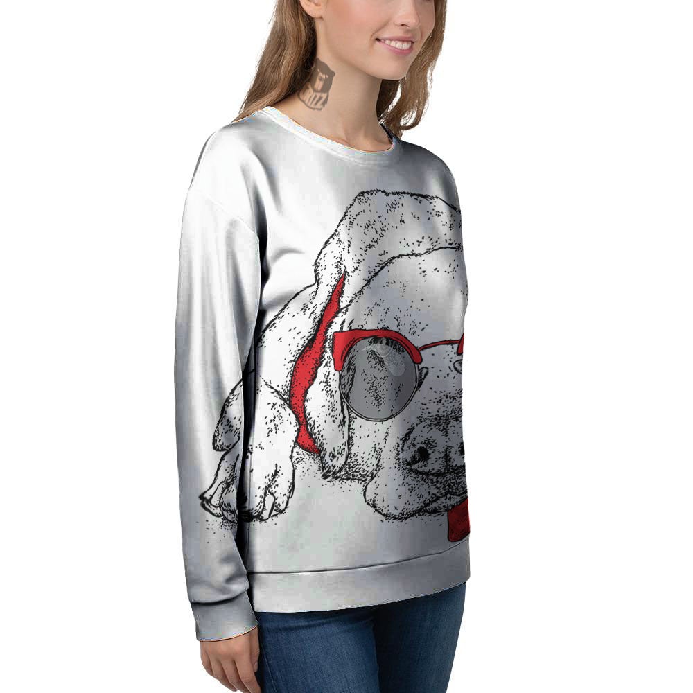 Labrador Retriever Hipster Print Women's Sweatshirt-grizzshop