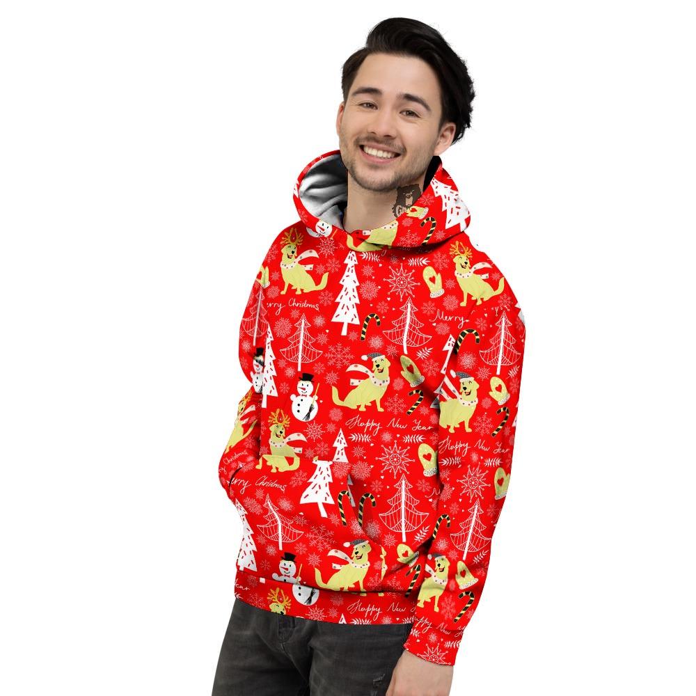 Labrador Retriever Snowman Print Pattern Men's Hoodie-grizzshop