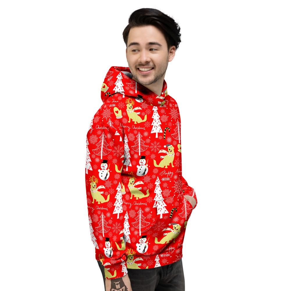 Labrador Retriever Snowman Print Pattern Men's Hoodie-grizzshop