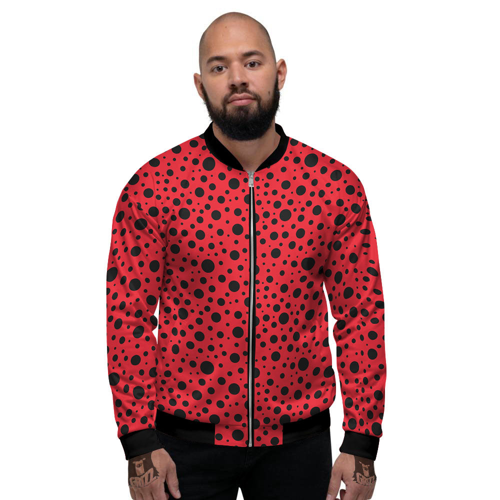 Ladybird Black Spots Print Pattern Men's Bomber Jacket-grizzshop