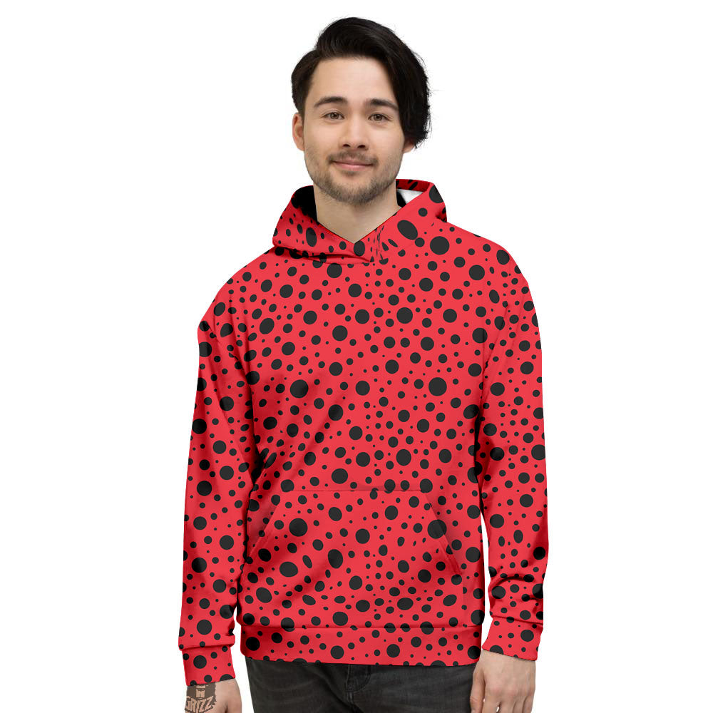 Ladybird Black Spots Print Pattern Men's Hoodie-grizzshop