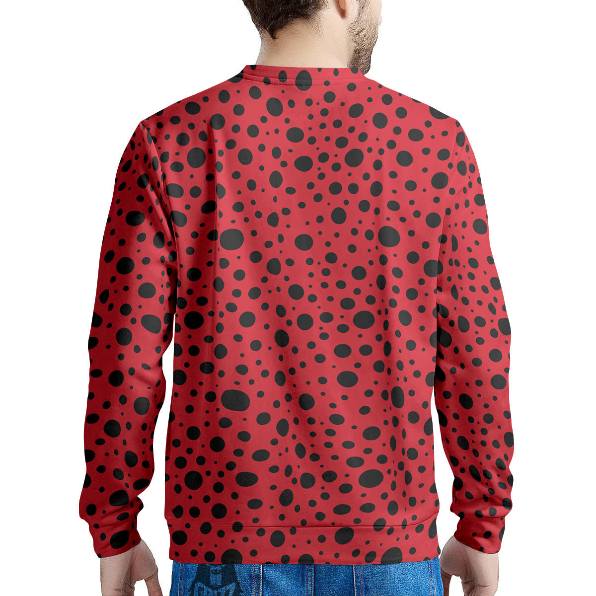 Ladybird Black Spots Print Pattern Men's Sweatshirt-grizzshop