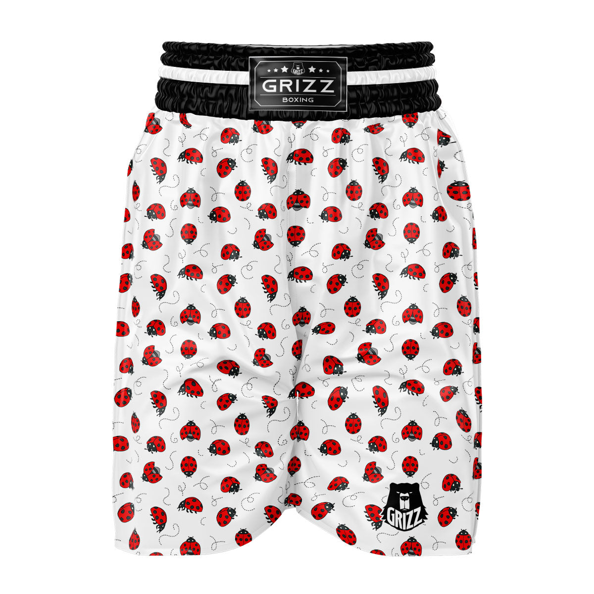 Ladybird Cartoon Print Pattern Boxing Shorts-grizzshop