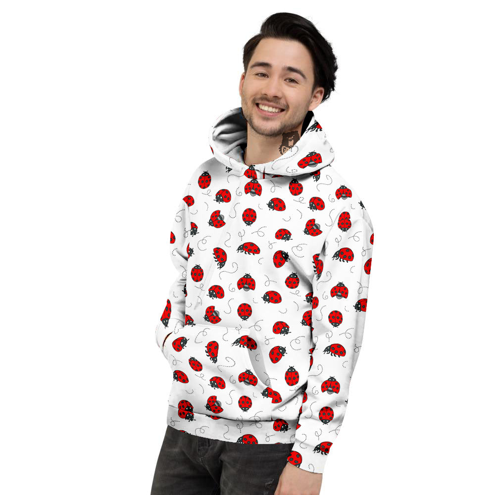 Ladybird Cartoon Print Pattern Men's Hoodie-grizzshop