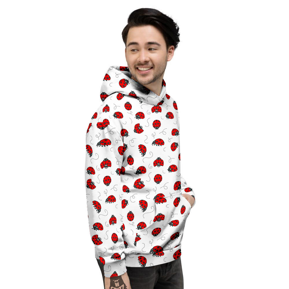 Ladybird Cartoon Print Pattern Men's Hoodie-grizzshop