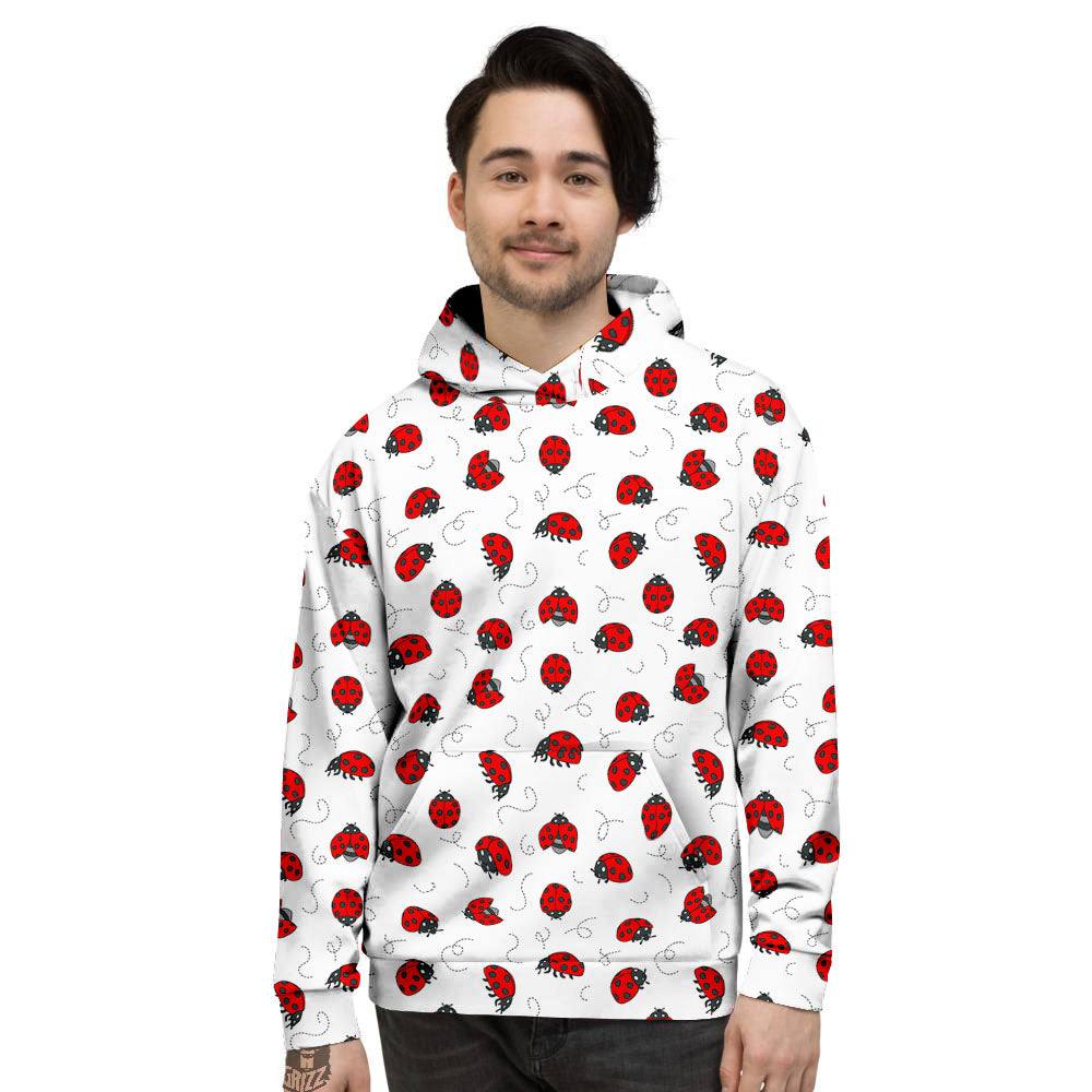 Ladybird Cartoon Print Pattern Men's Hoodie-grizzshop