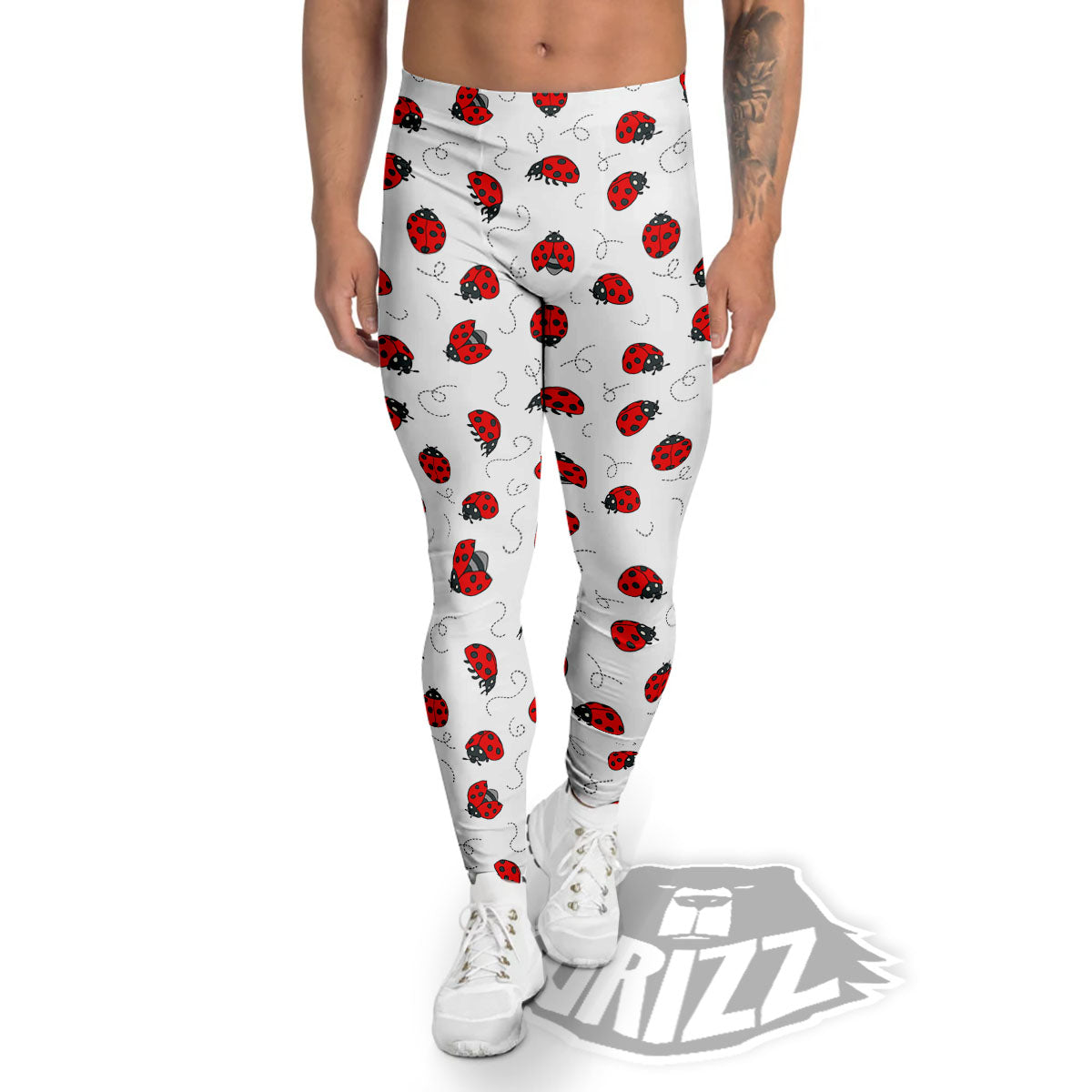 Ladybird Cartoon Print Pattern Men's Leggings-grizzshop