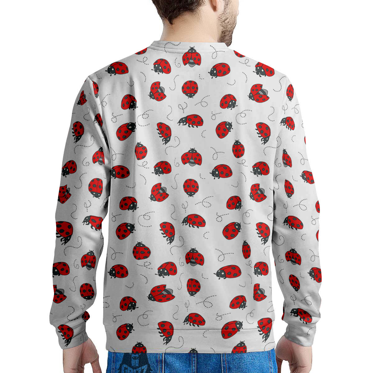 Ladybird Cartoon Print Pattern Men's Sweatshirt-grizzshop