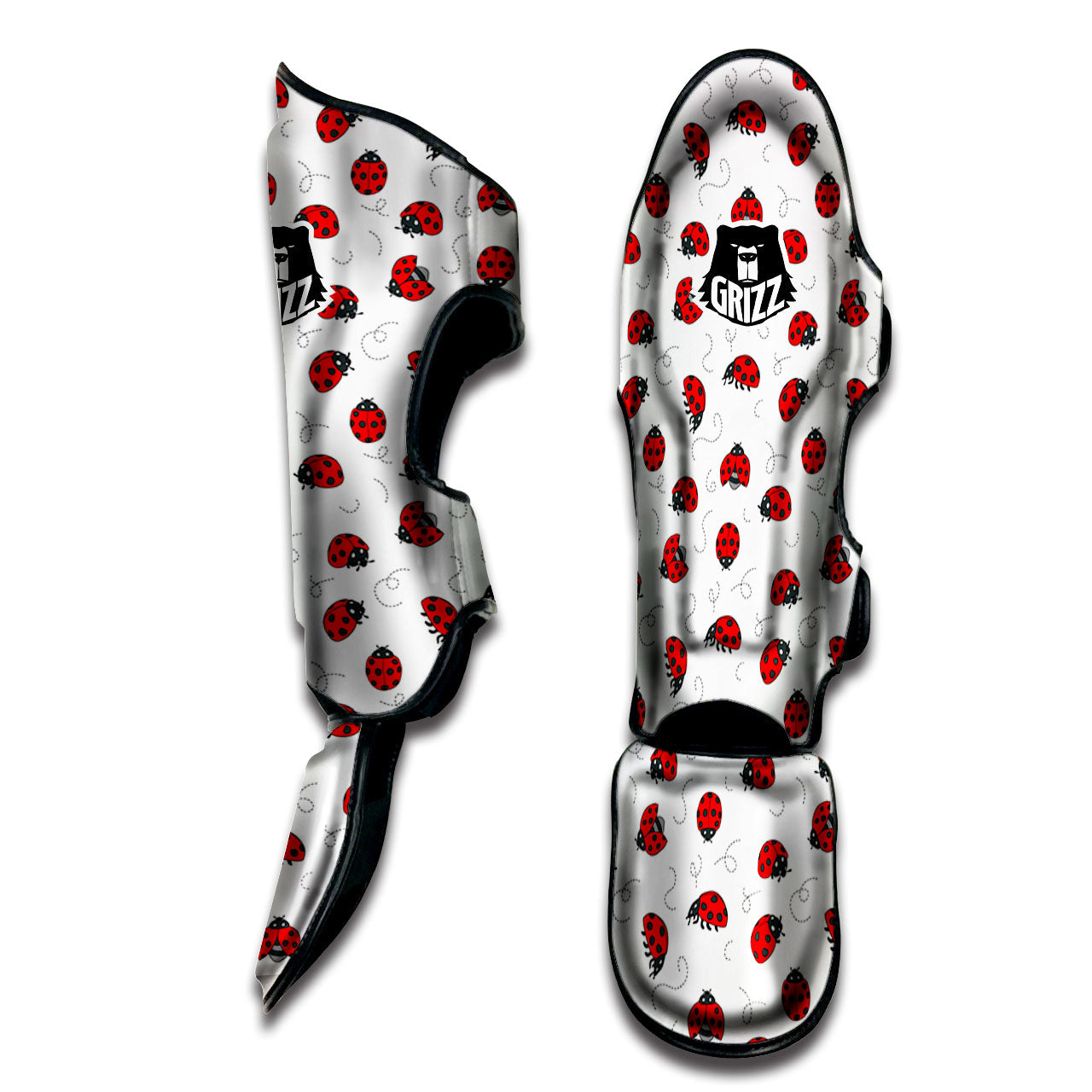 Ladybird Cartoon Print Pattern Muay Thai Shin Guards-grizzshop
