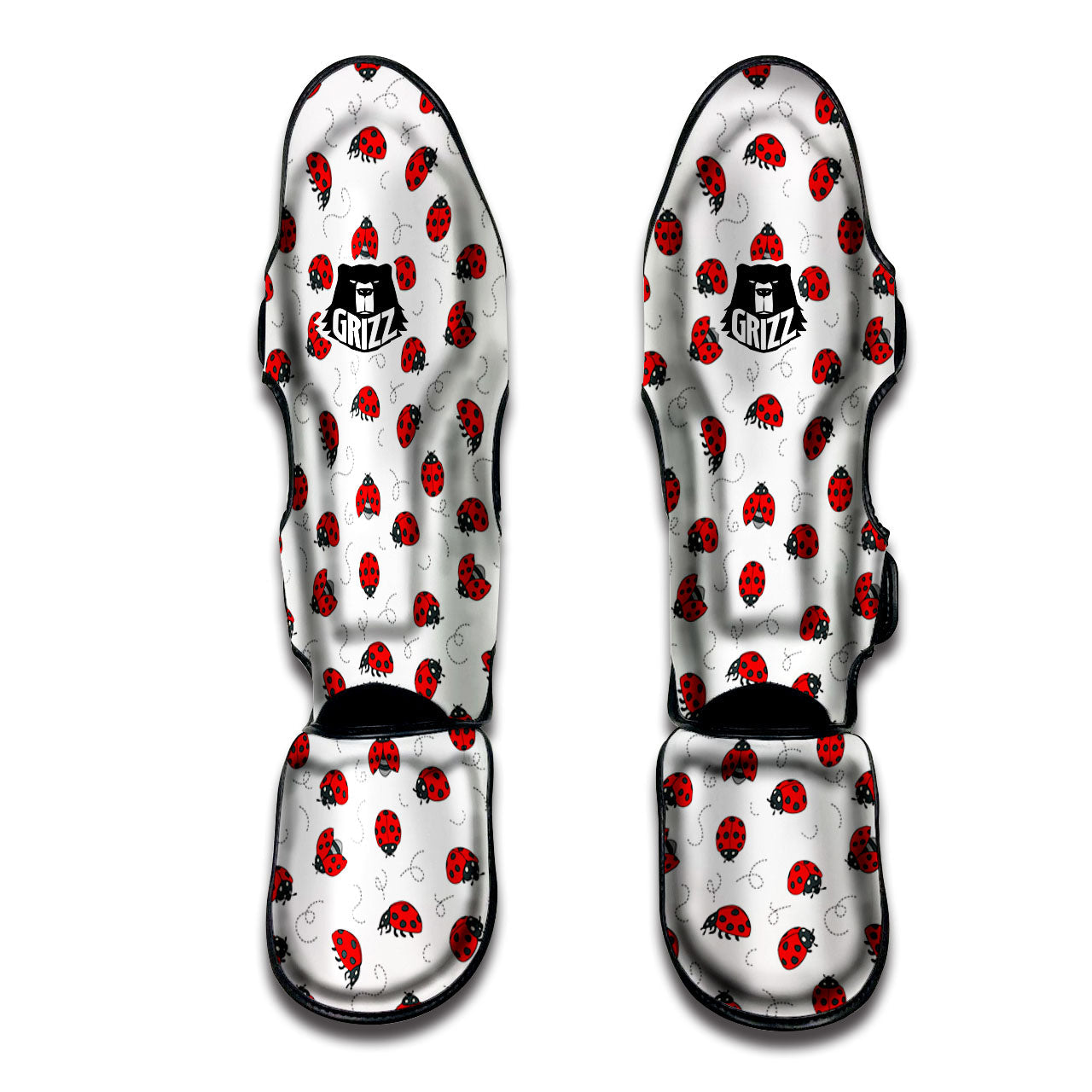 Ladybird Cartoon Print Pattern Muay Thai Shin Guards-grizzshop