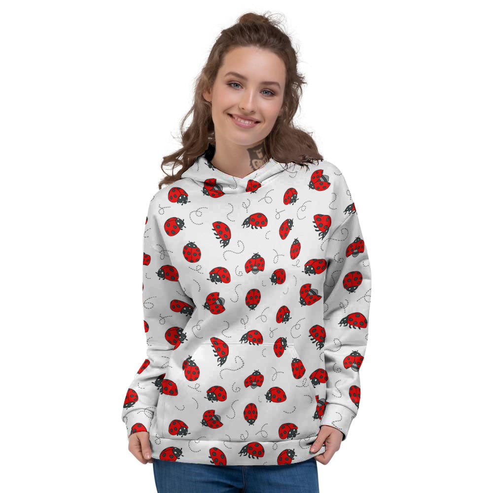 Ladybird Cartoon Print Pattern Women's Hoodie-grizzshop