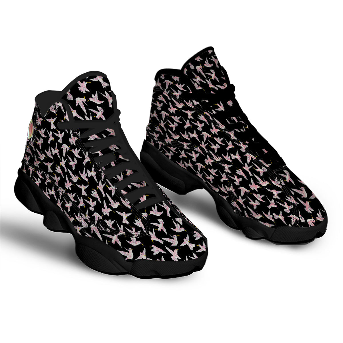 Ladybird Cute Print Pattern Black Basketball Shoes-grizzshop