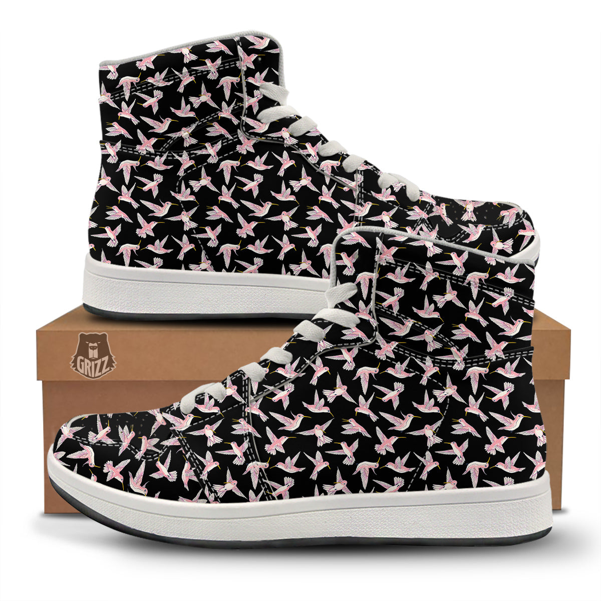 Ladybird Cute Print Pattern High Top Sneakers-grizzshop