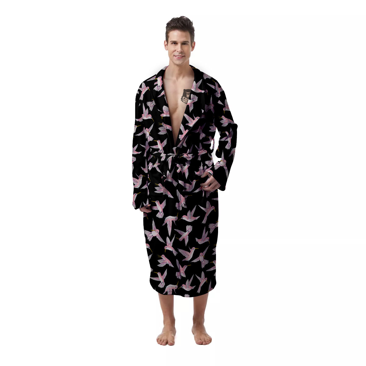 Ladybird Cute Print Pattern Men's Robe-grizzshop