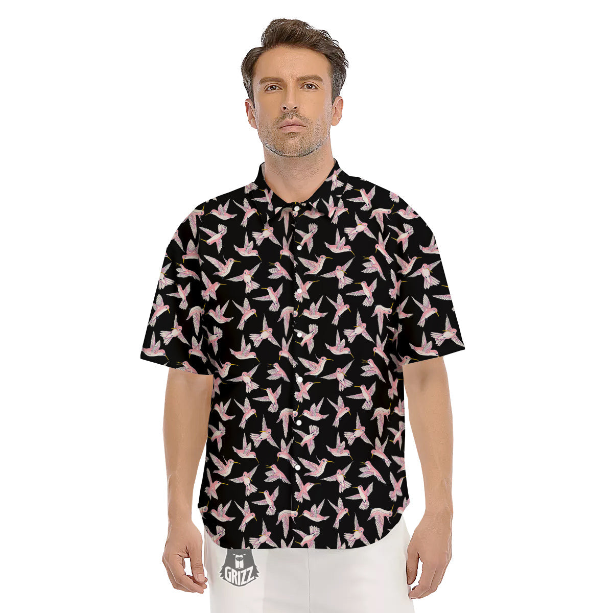 Ladybird Cute Print Pattern Men's Short Sleeve Shirts-grizzshop