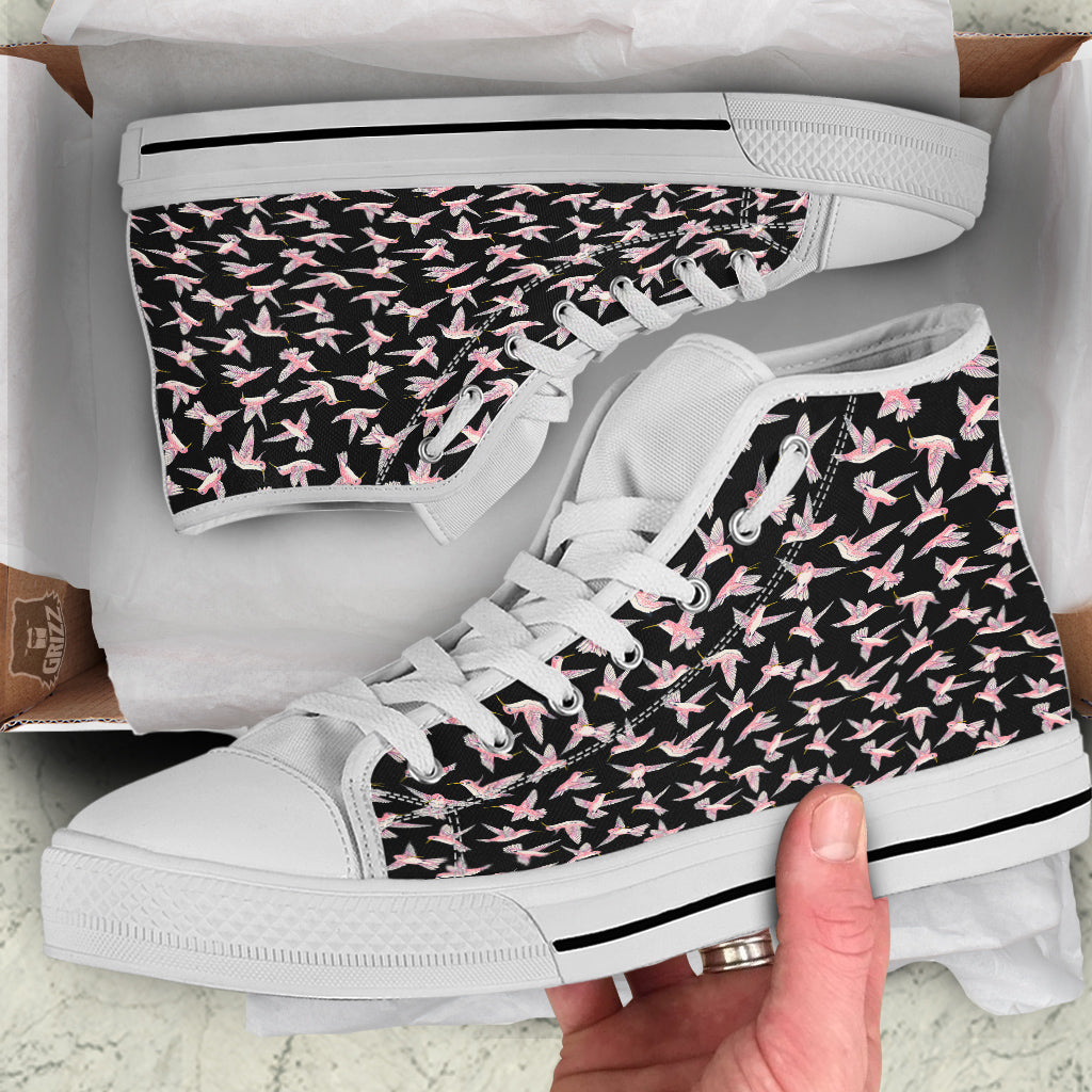 Ladybird Cute Print Pattern White High Top Shoes-grizzshop