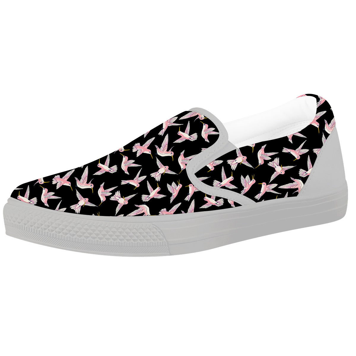 Ladybird Cute Print Pattern White Slip On Shoes-grizzshop