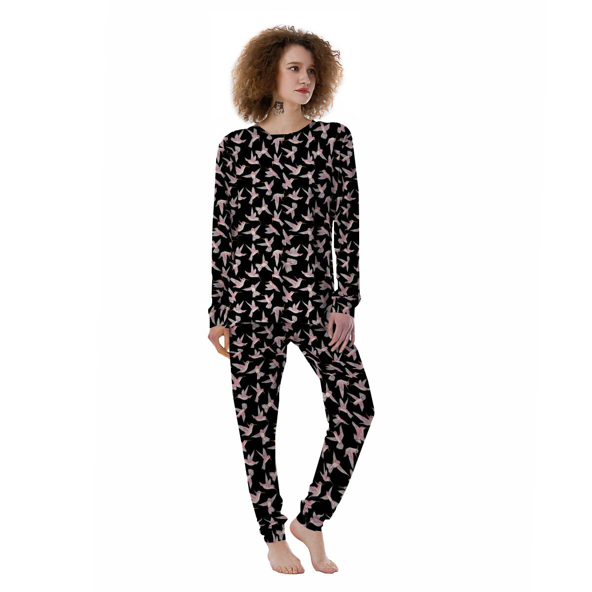 Ladybird Cute Print Pattern Women's Pajamas-grizzshop