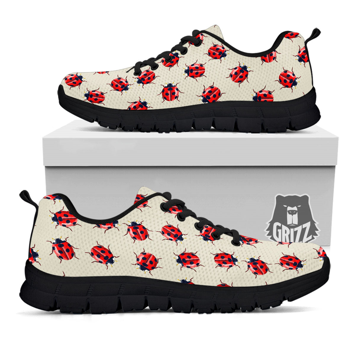Ladybird Little Print Pattern Black Sneaker-grizzshop