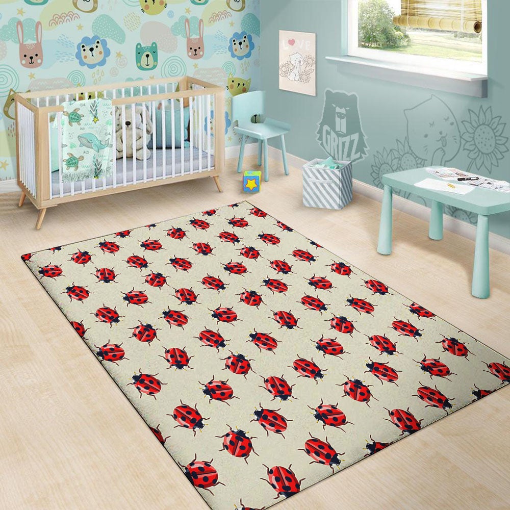 Ladybird Little Print Pattern Floor Mat-grizzshop