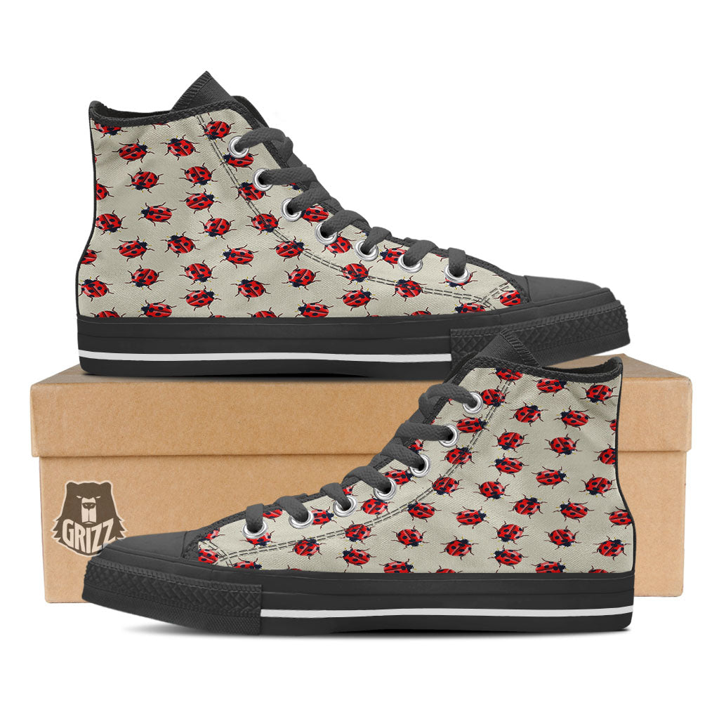 Ladybird Little Print Pattern High Top Shoes-grizzshop