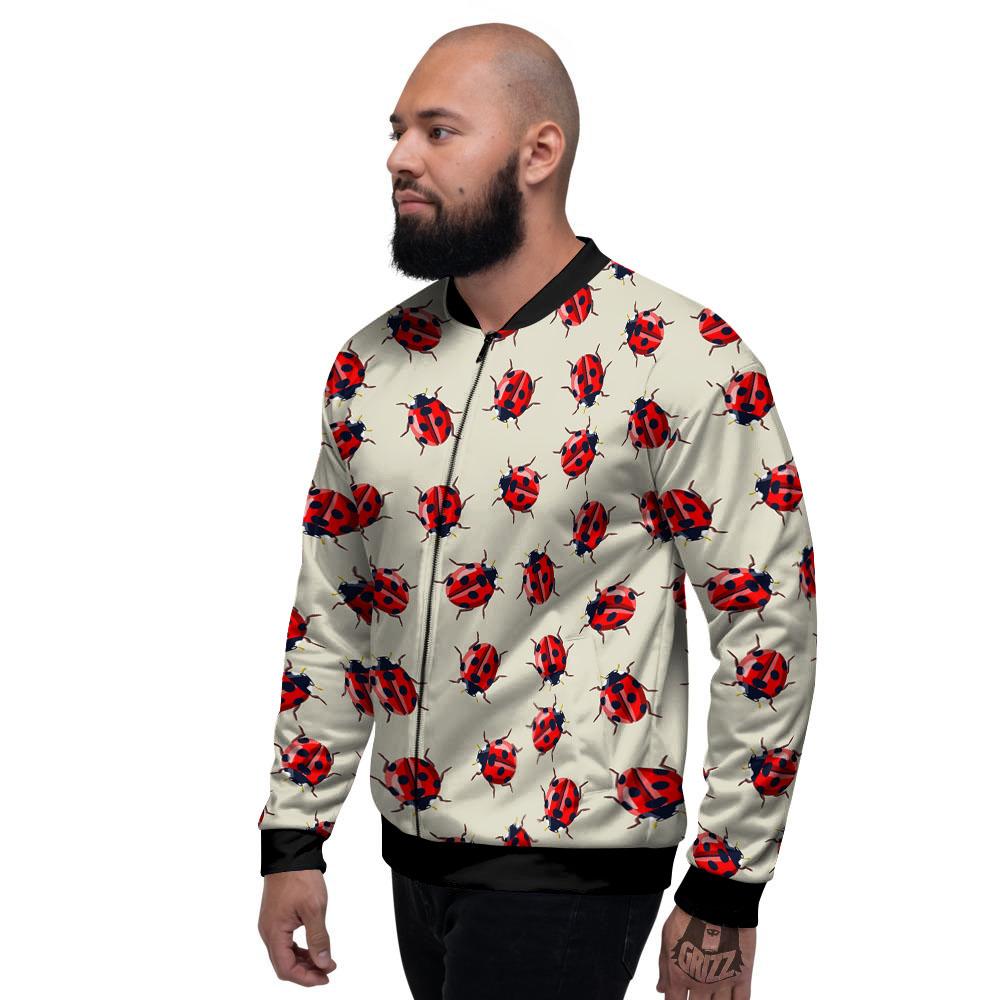 Ladybird Little Print Pattern Men's Bomber Jacket-grizzshop