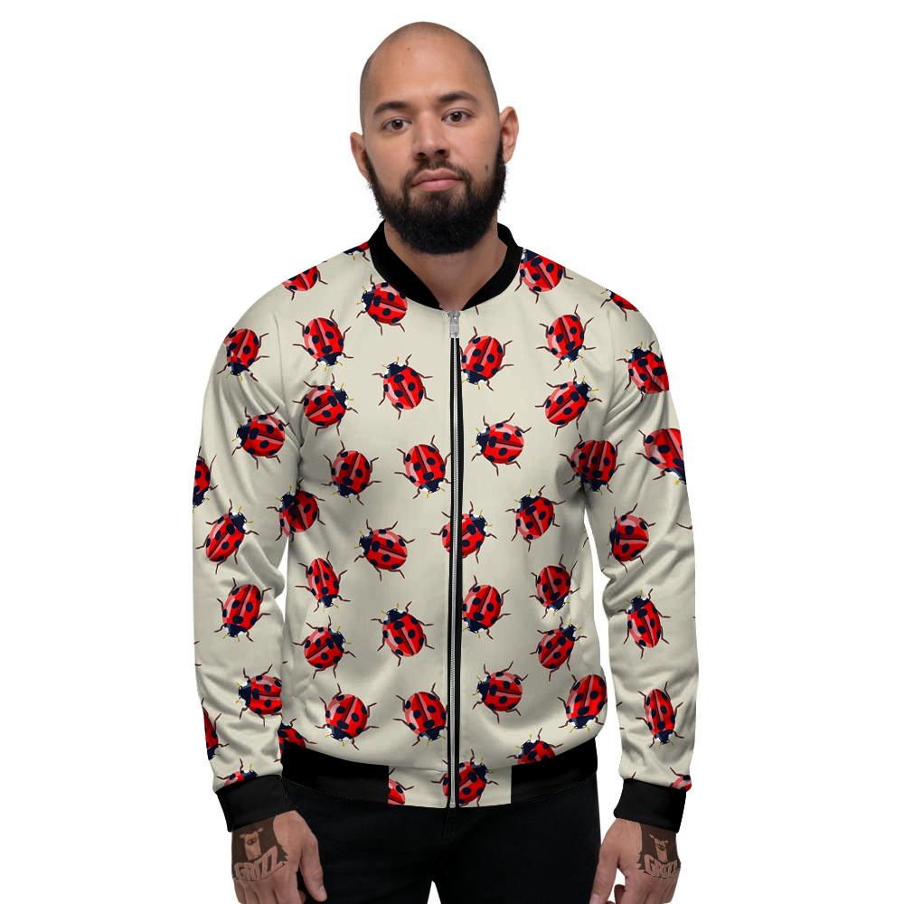 Ladybird Little Print Pattern Men's Bomber Jacket-grizzshop