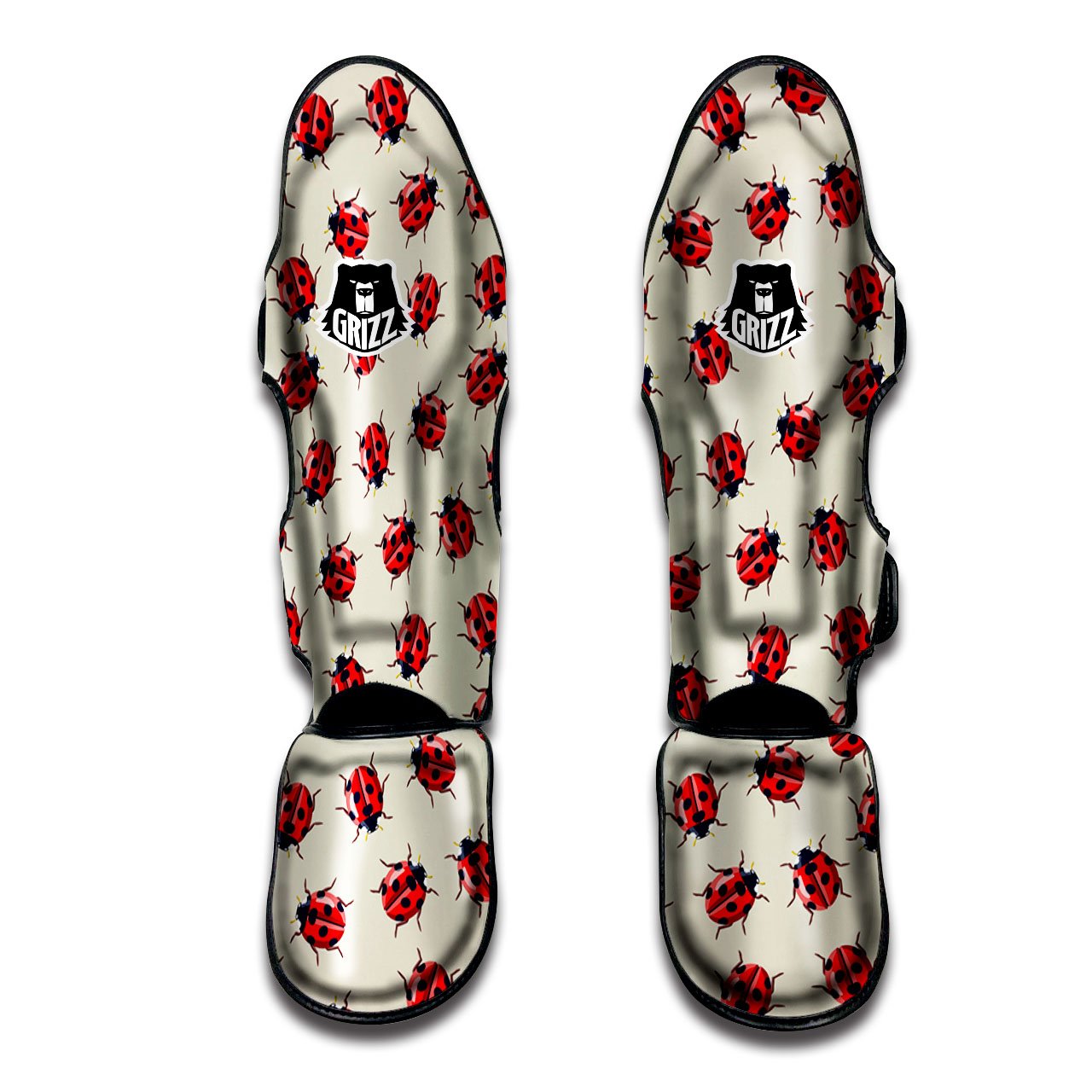 Ladybird Little Print Pattern Muay Thai Shin Guards-grizzshop