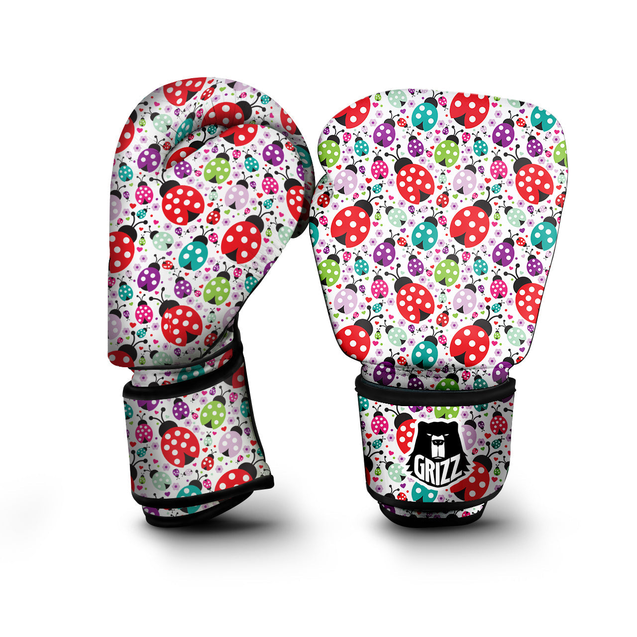 Ladybug Cute Print Pattern Boxing Gloves-grizzshop
