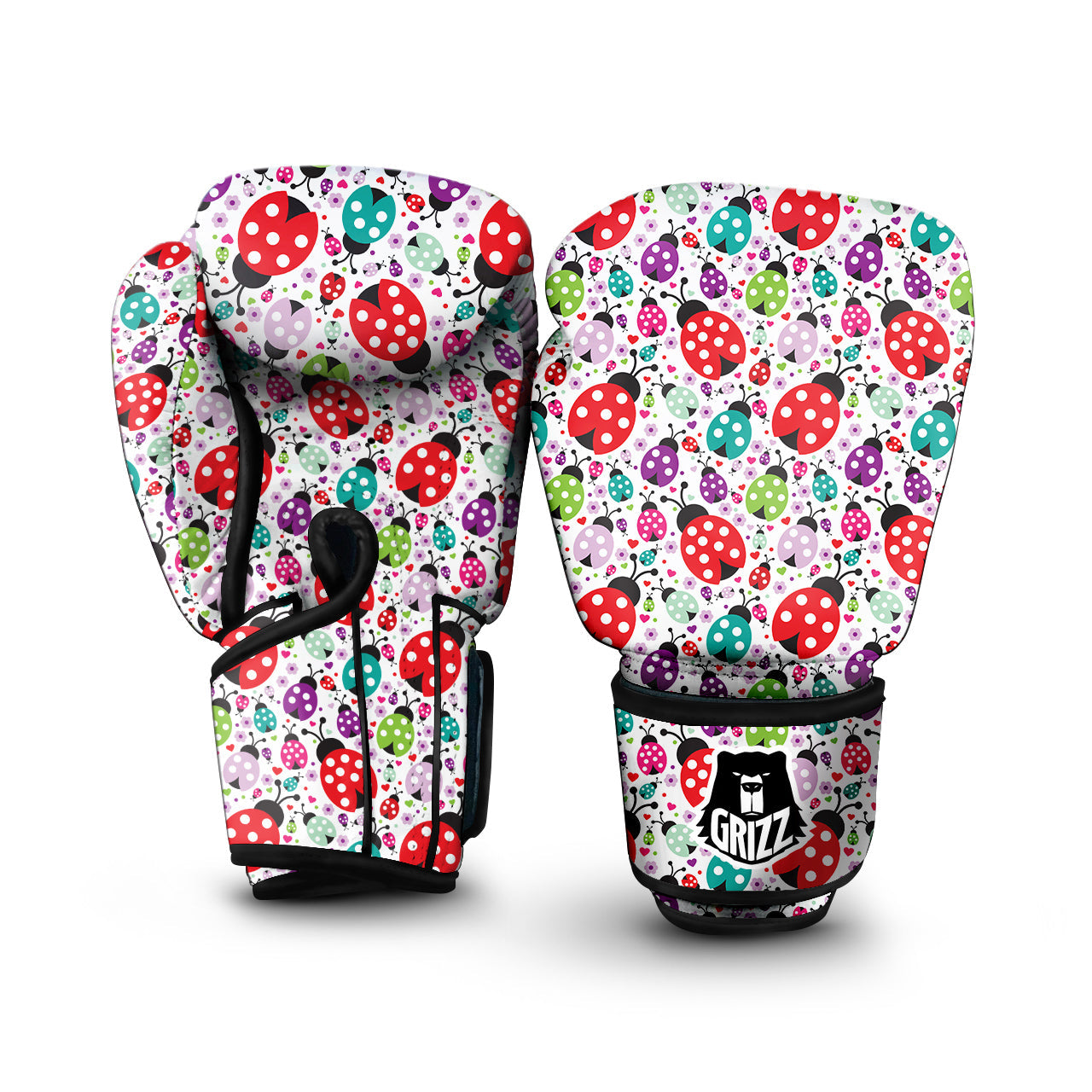 Ladybug Cute Print Pattern Boxing Gloves-grizzshop