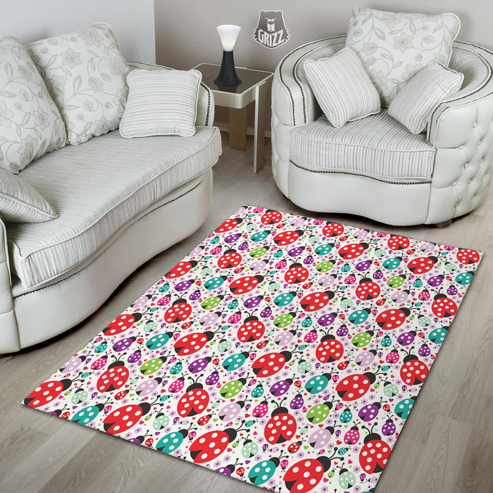 Ladybug Cute Print Pattern Floor Mat-grizzshop