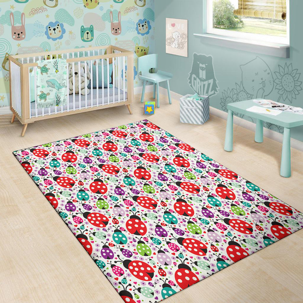 Ladybug Cute Print Pattern Floor Mat-grizzshop