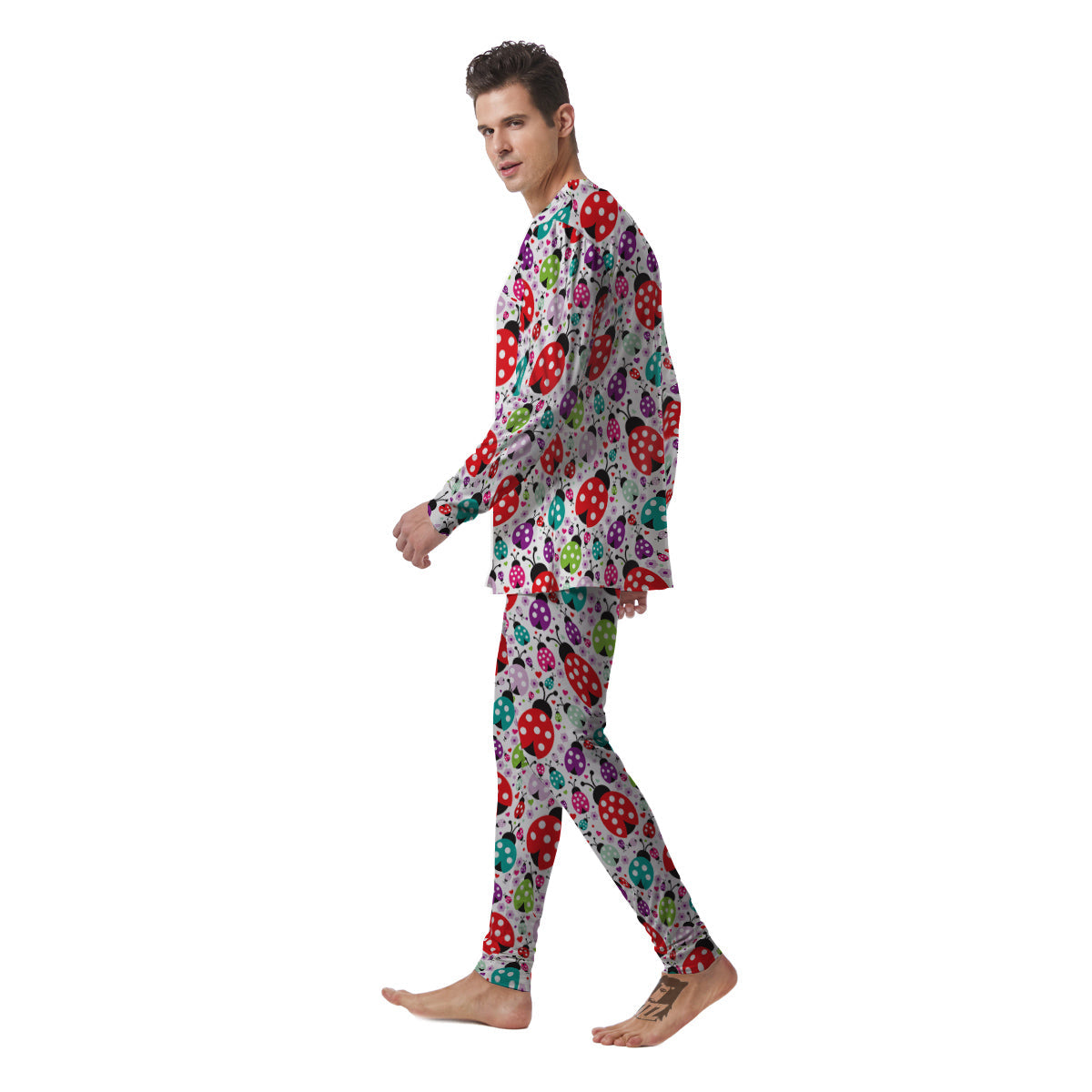 Ladybug Cute Print Pattern Men's Pajamas-grizzshop