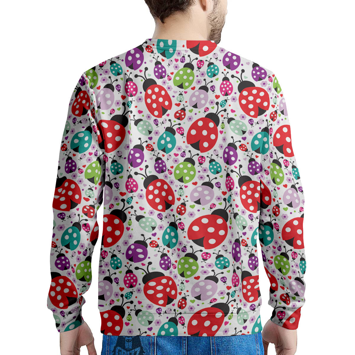 Ladybug Cute Print Pattern Men's Sweatshirt-grizzshop