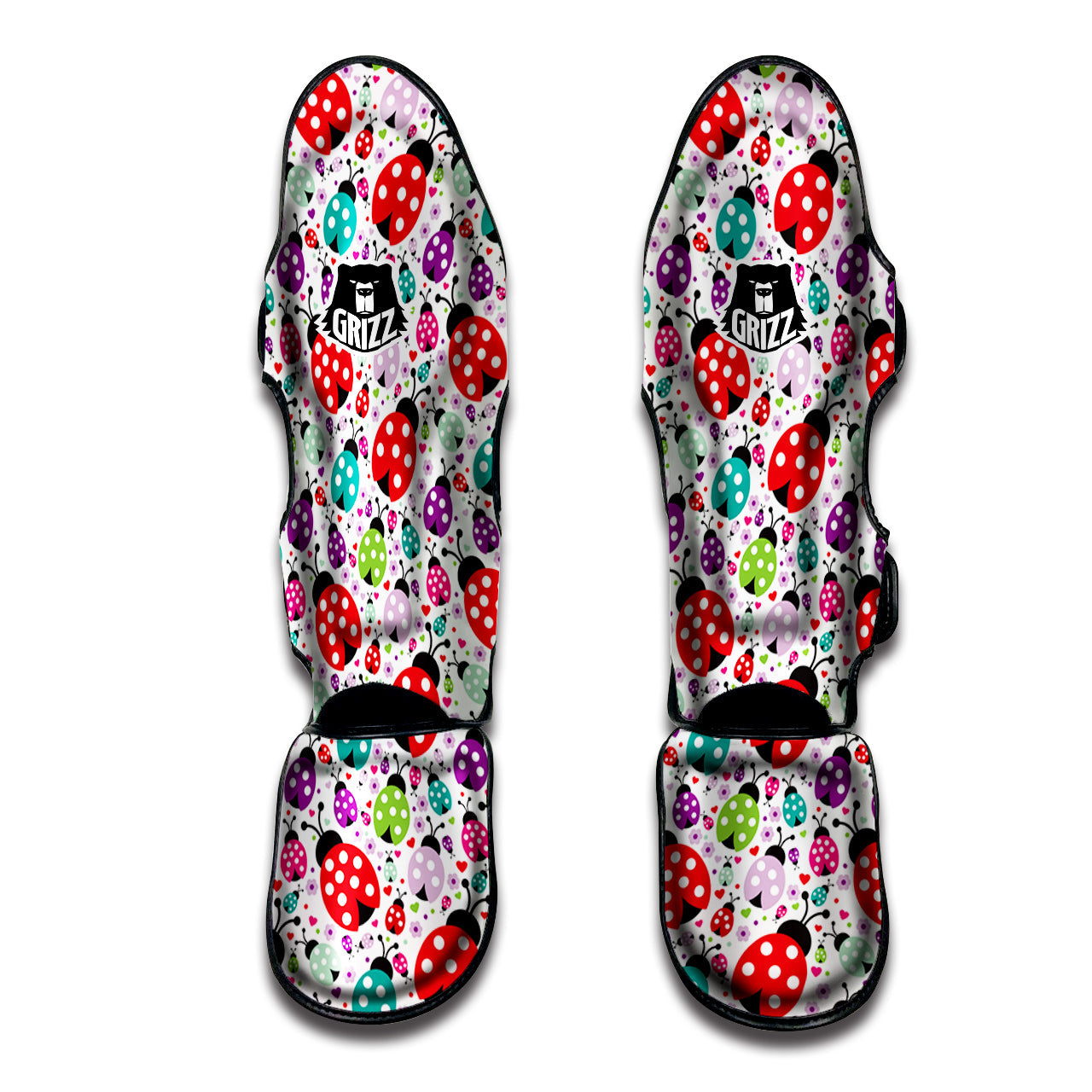 Ladybug Cute Print Pattern Muay Thai Shin Guards-grizzshop