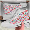 Ladybug Cute Print Pattern White High Top Shoes-grizzshop