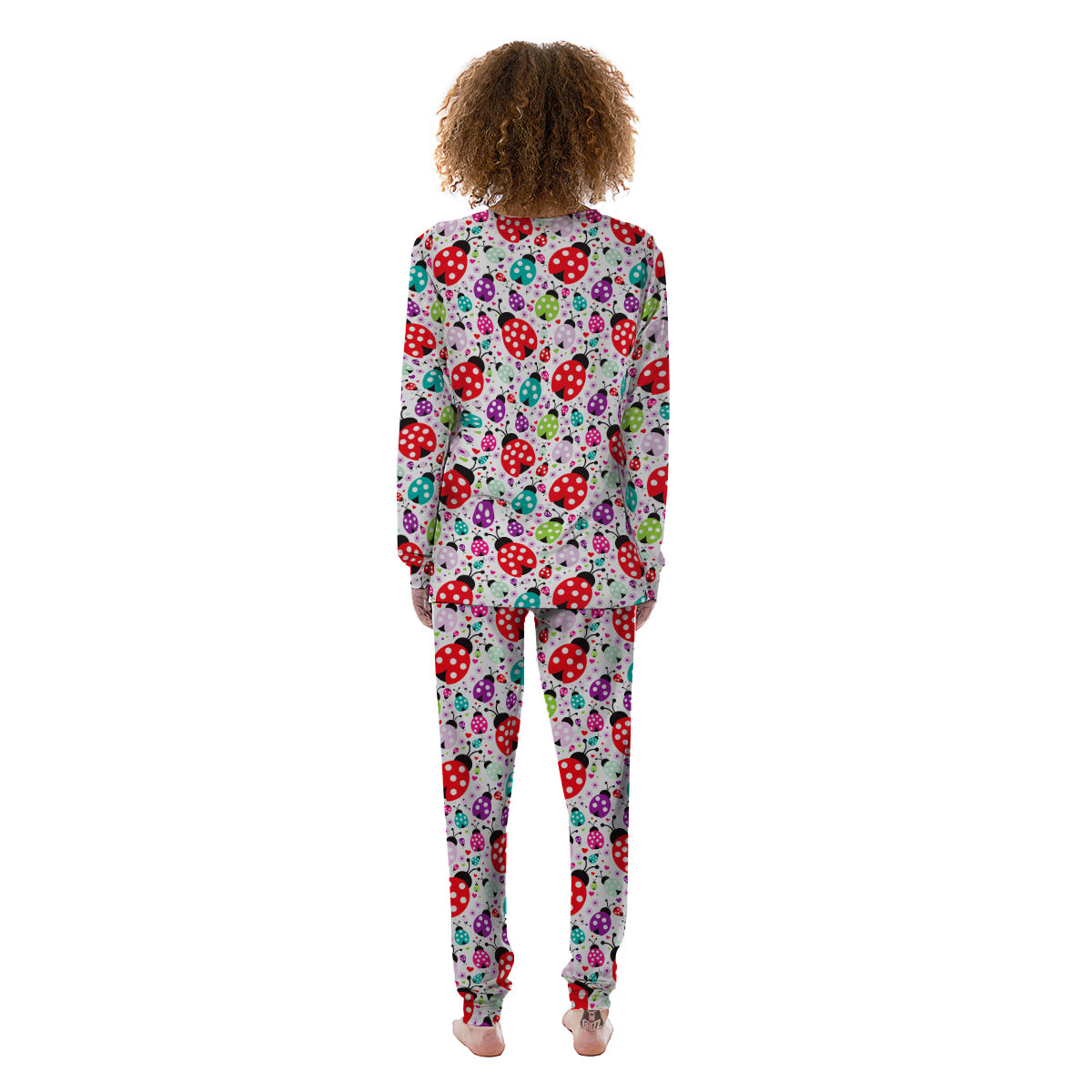 Ladybug Cute Print Pattern Women's Pajamas-grizzshop