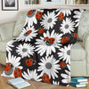 Ladybug Daisy Pattern Print Blanket-grizzshop