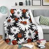 Ladybug Daisy Pattern Print Blanket-grizzshop