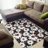 Ladybug Daisy Pattern Print Floor Mat-grizzshop