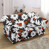 Ladybug Daisy Pattern Print Loveseat Cover-grizzshop