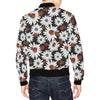 Ladybug Daisy Pattern Print Men's Bomber Jacket-grizzshop