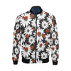 Ladybug Daisy Pattern Print Men's Bomber Jacket-grizzshop