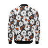 Ladybug Daisy Pattern Print Men's Bomber Jacket-grizzshop