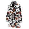 Ladybug Daisy Pattern Print Women Long Robe-grizzshop